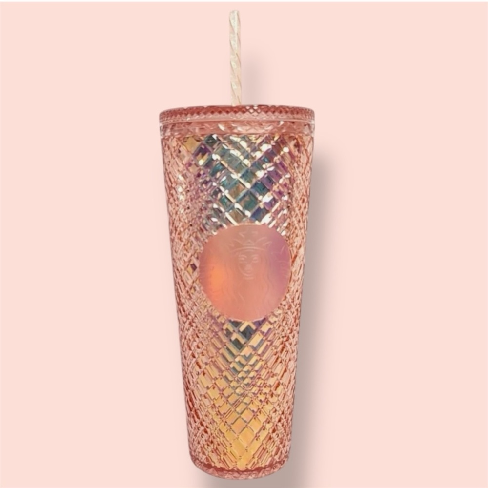 Starbucks Venti Rose Gold Tumbler with Straw